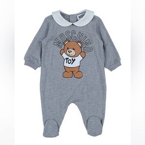 MOSCHINO Baby Onsie Jumpsuit Gray 0-3 Month
